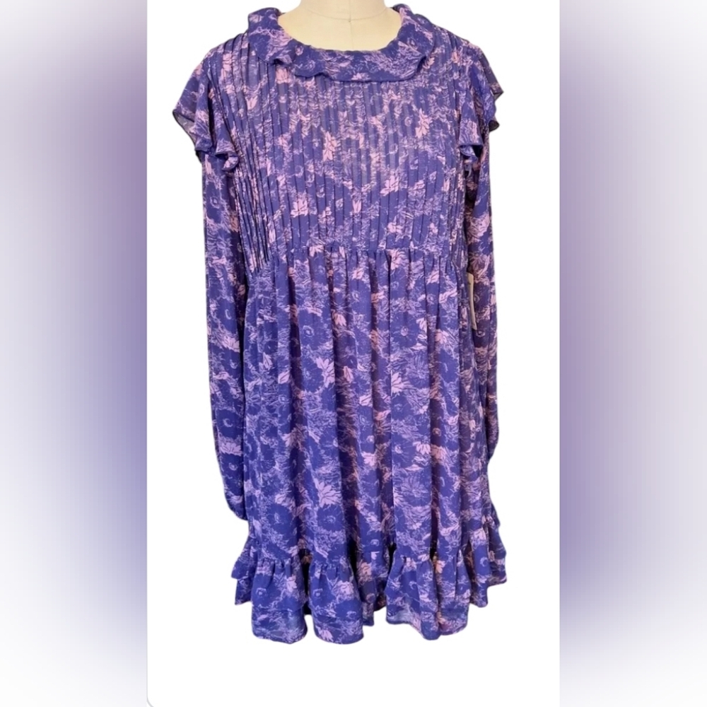 NWOT Free People Women's These Dreams Long Sleeve Mini Dress Size Medium - Picture 5 of 6